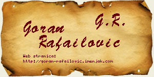 Goran Rafailović vizit kartica